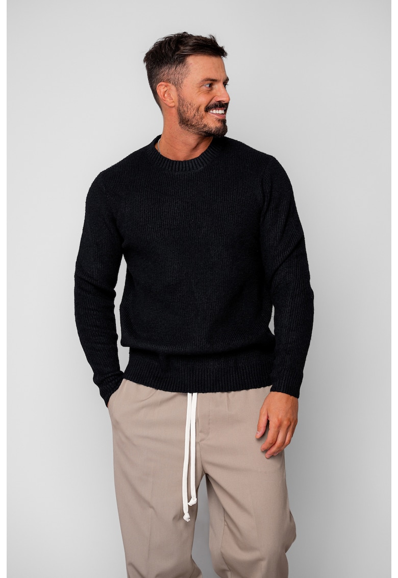 Pulover barbati Black 19890 - Negru