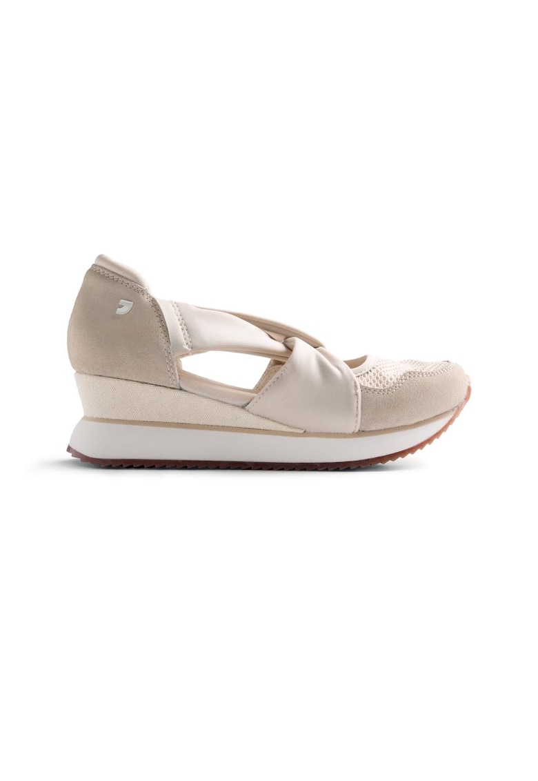 Pantofi sport de piele intoarsa cu decupaje Tuhelj - Alb murdar
