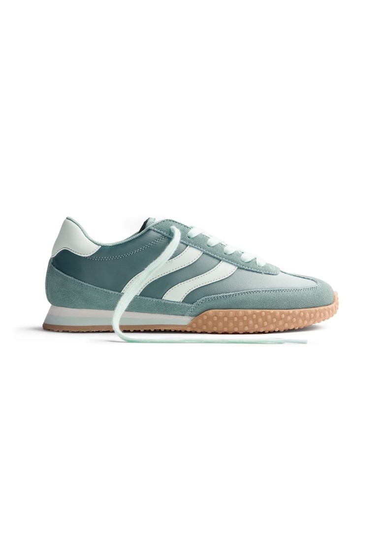Pantofi sport de piele cu garnituri de piele intoarsa Nanyuki - Verde