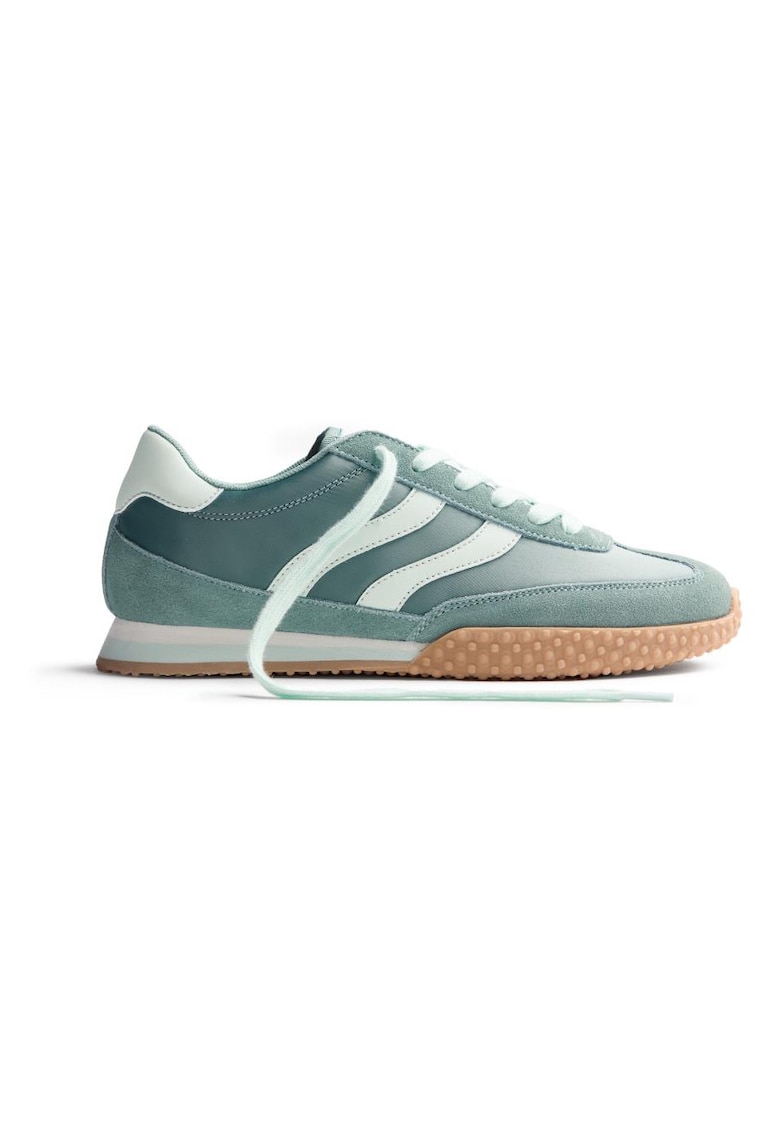 Pantofi sport de piele cu garnituri de piele intoarsa Nanyuki - Verde