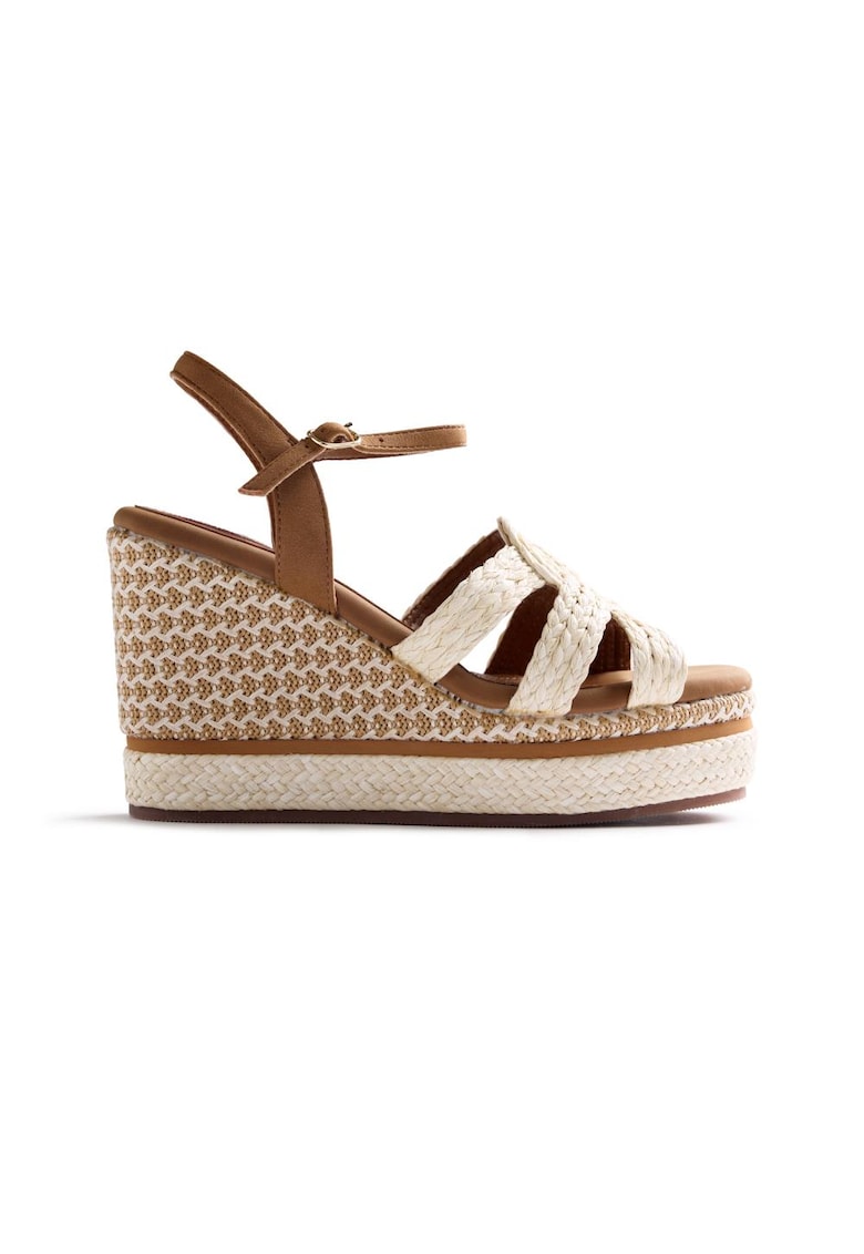 Sandale wedge cu aspect impletit Karatina - Maro