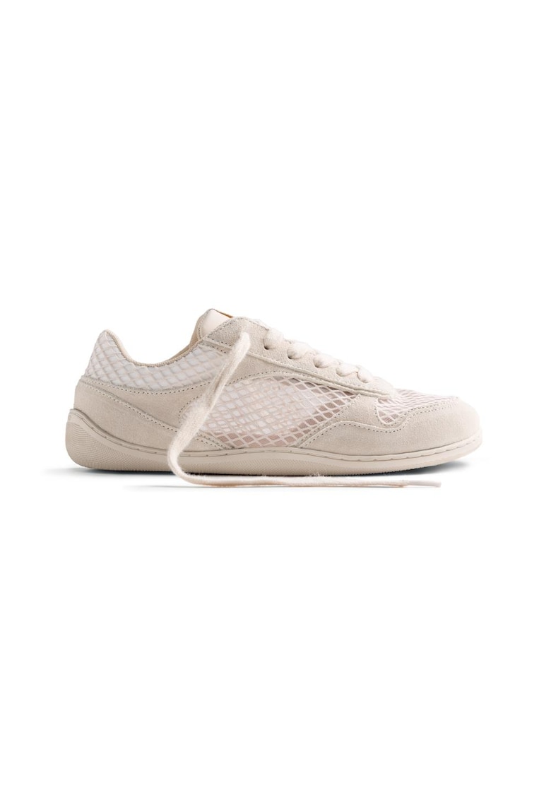 Pantofi sport cu piele intoarsa Ilesha - Alb murdar