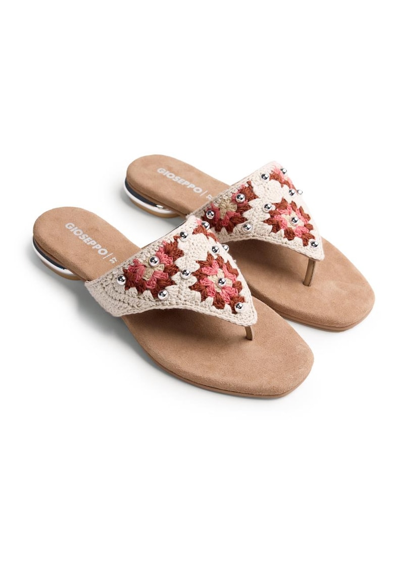 Papuci flip-flop cu aspect impletit Isiolo - Maro/Bej