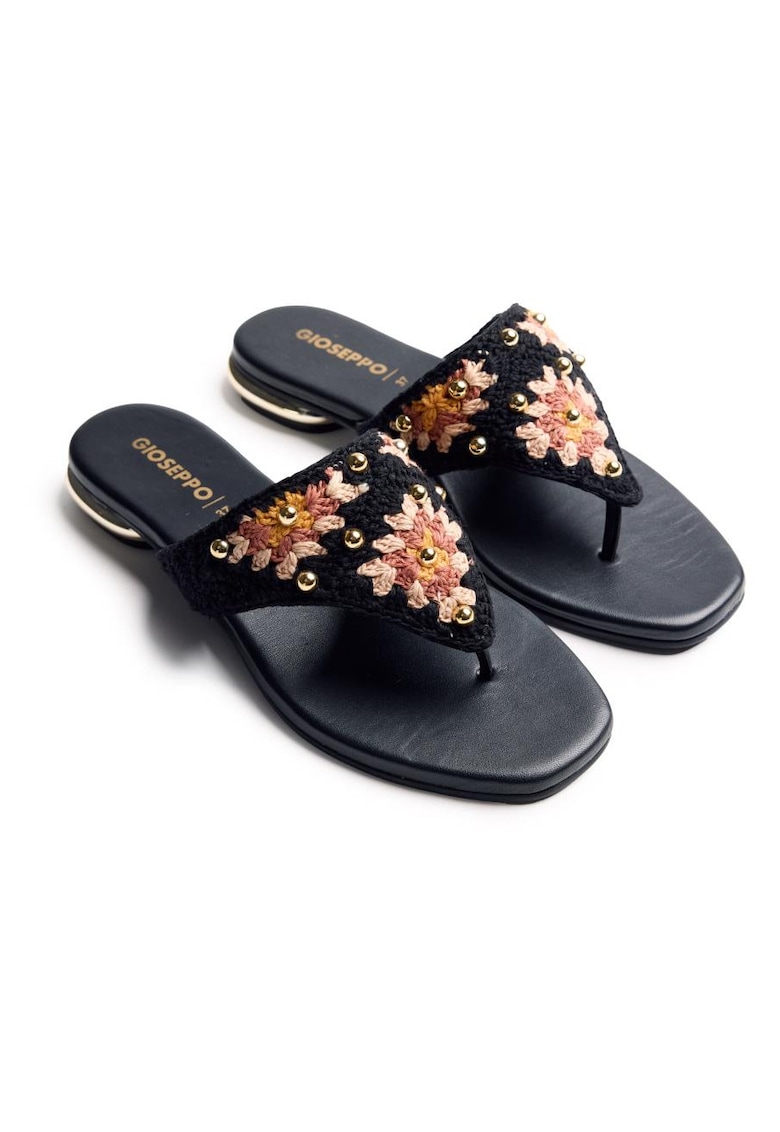 Papuci flip-flop cu aspect impletit Isiolo - Negru