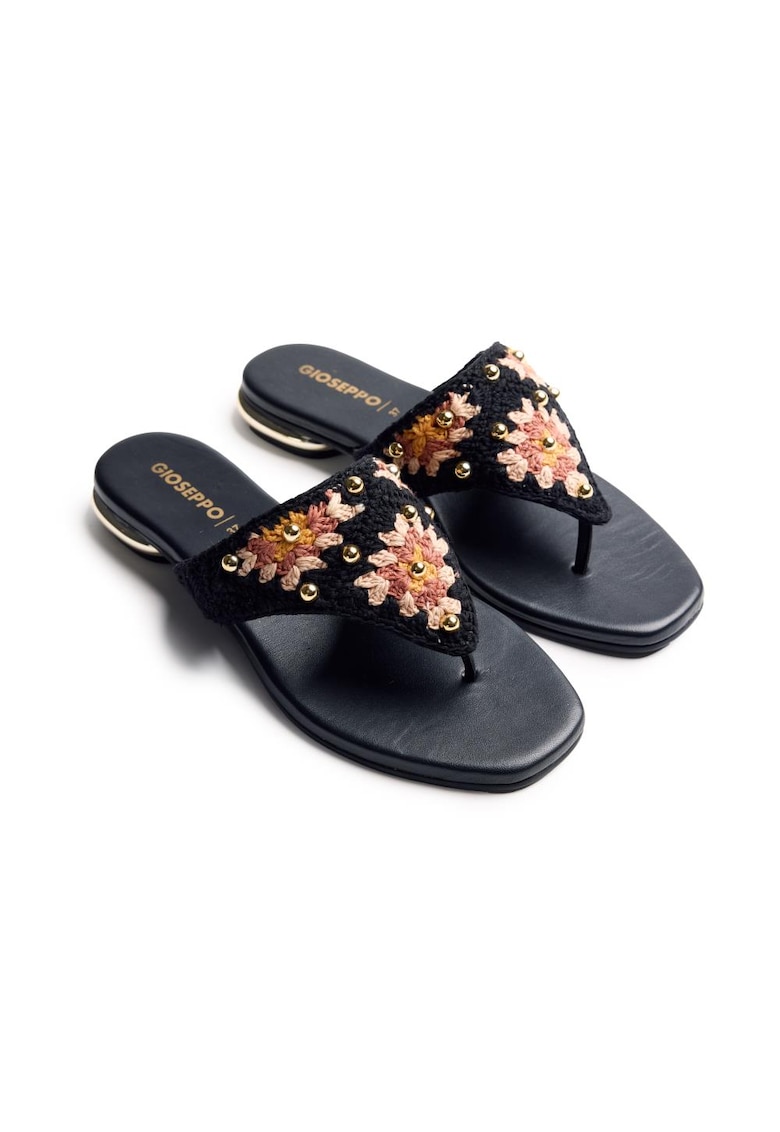 Papuci flip-flop cu aspect impletit Isiolo - Negru