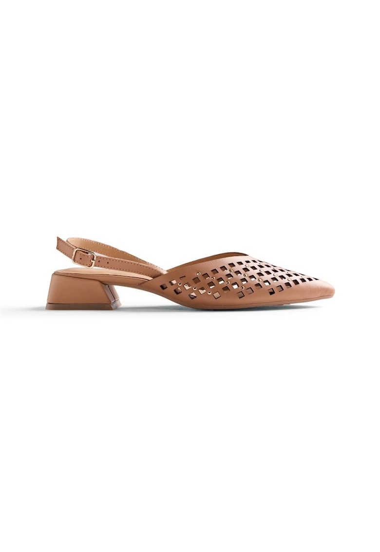 Pantofi slingback de piele Lagos - Maro