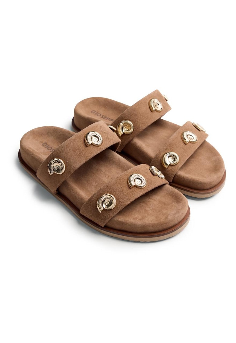 Papuci cu scoici metalice Neshkoro - Maro camel