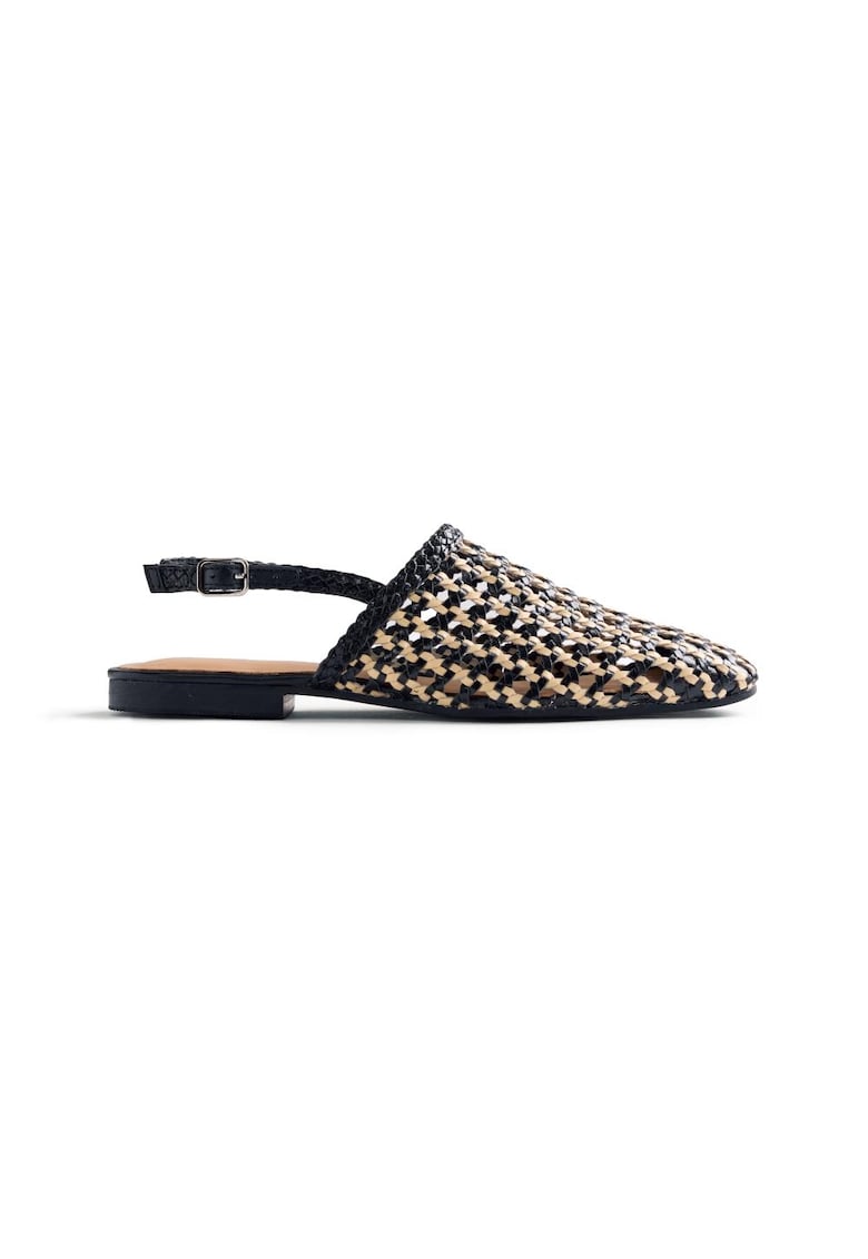 Balerini slingback cu decupaje Watkins - Negru