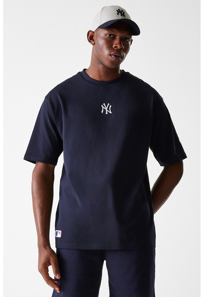 Tricou supradimensionat NY Yankees MLB League Essential - Albastru ultramarin/Alb optic