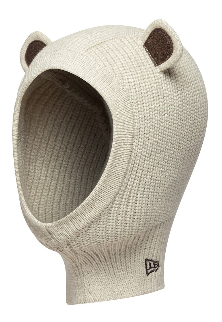 Cagula cu urechi tricotate - Maro inchis/Bej deschis