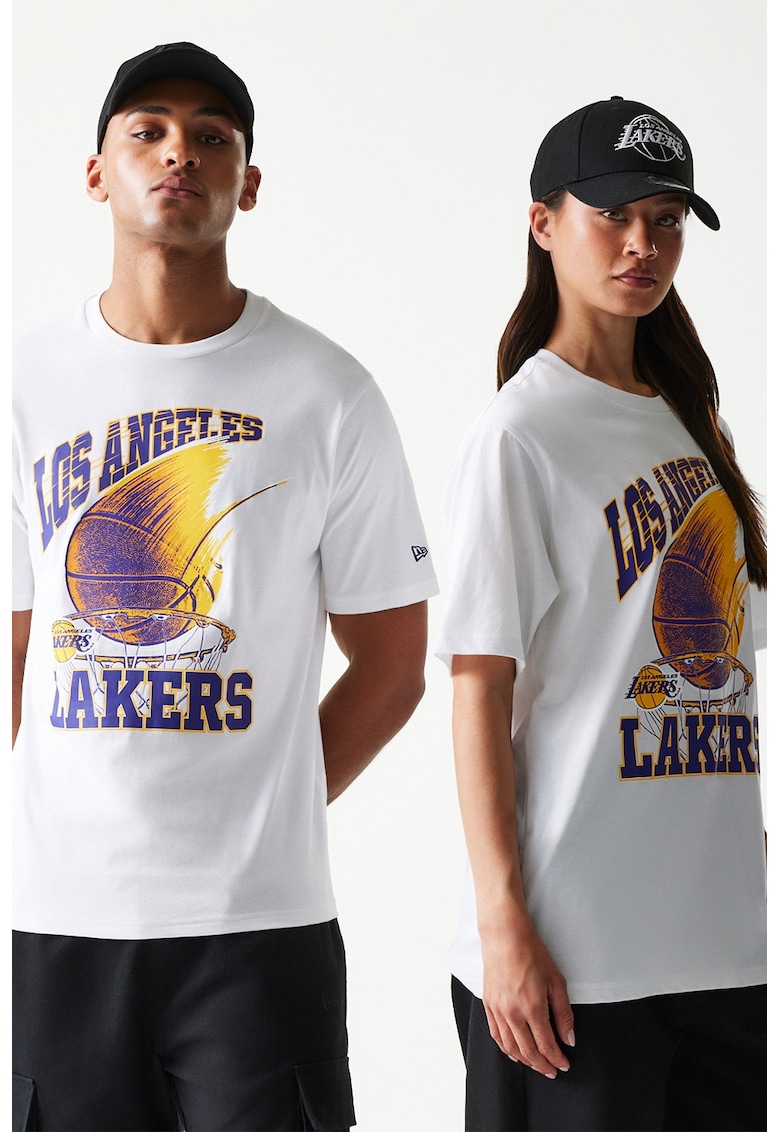Tricou unisex NBA LA Lakers - Alb/Albastru indigo