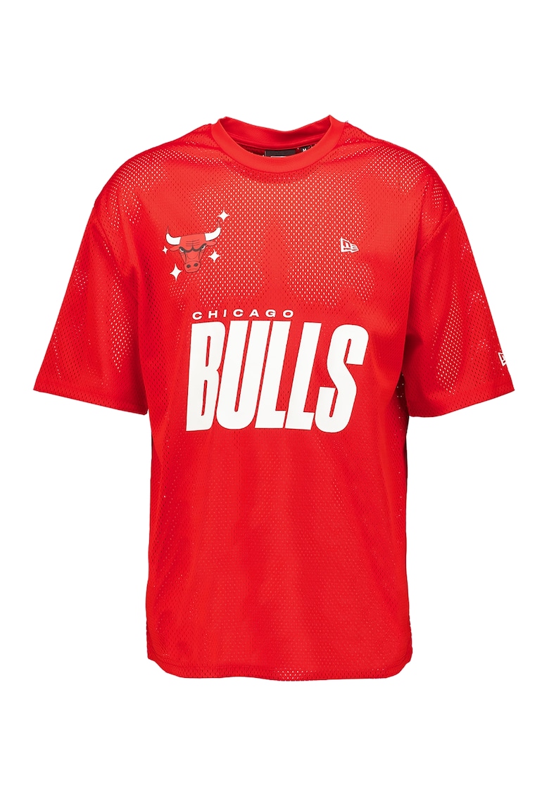 Tricou din bumbac Chicago Bulls NBA - Alb optic/Rosu vermillion