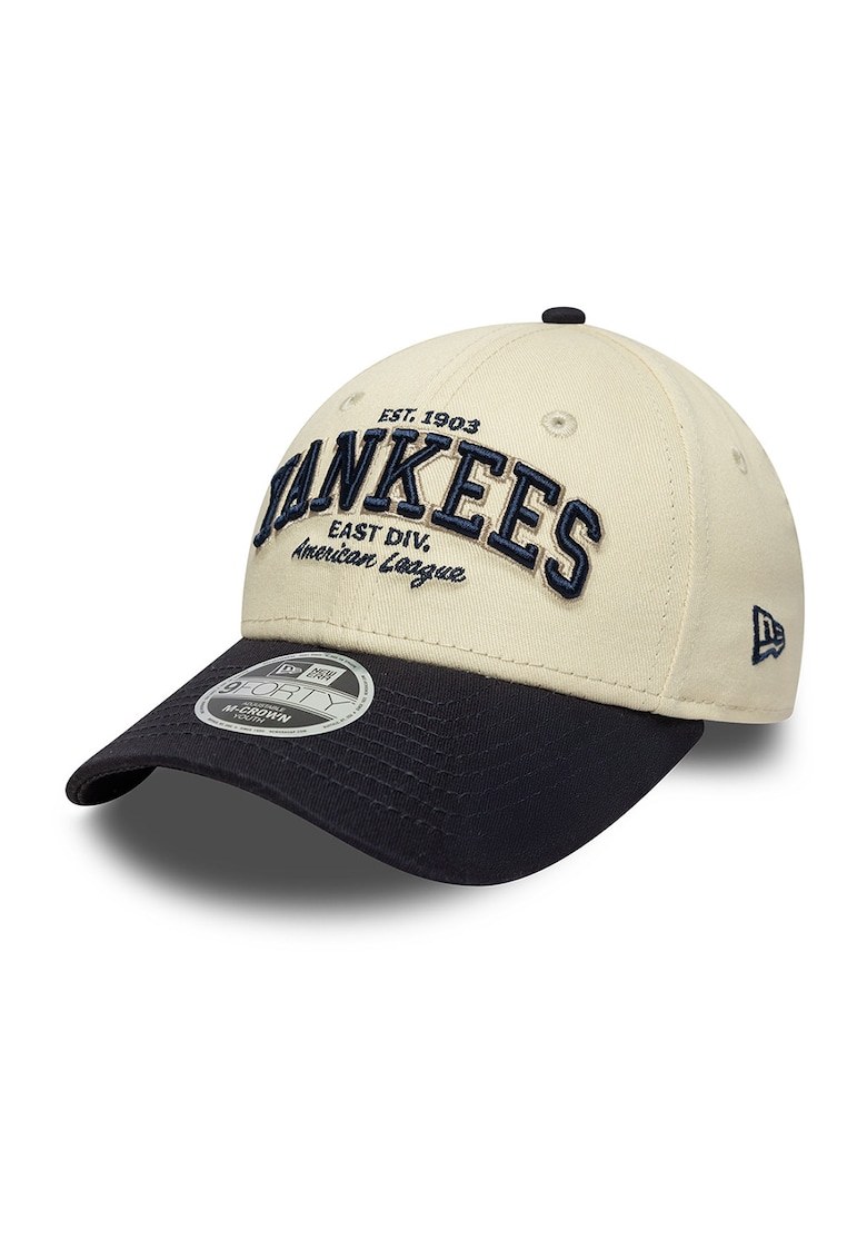 Sapca ajustabila cu broderie text 9Forty - Negru/Bej deschis