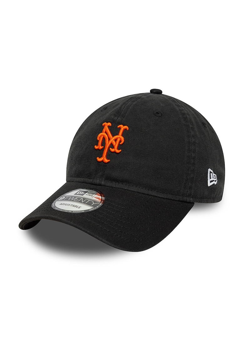 Sapca baseball din bumbac spalat 9Twenty NY Mets - Negru/Portocaliu mandarina