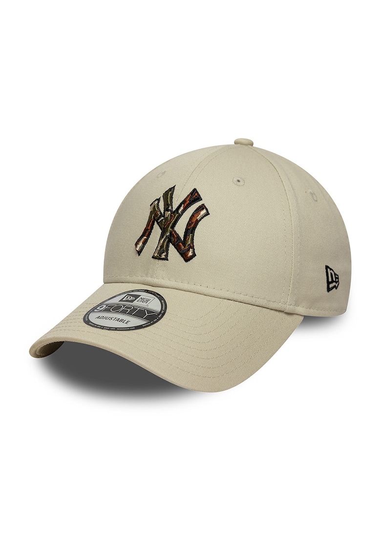 Sapca baseball cu logo cu model camuflaj 9Forty NY Yankees - Bej deschis