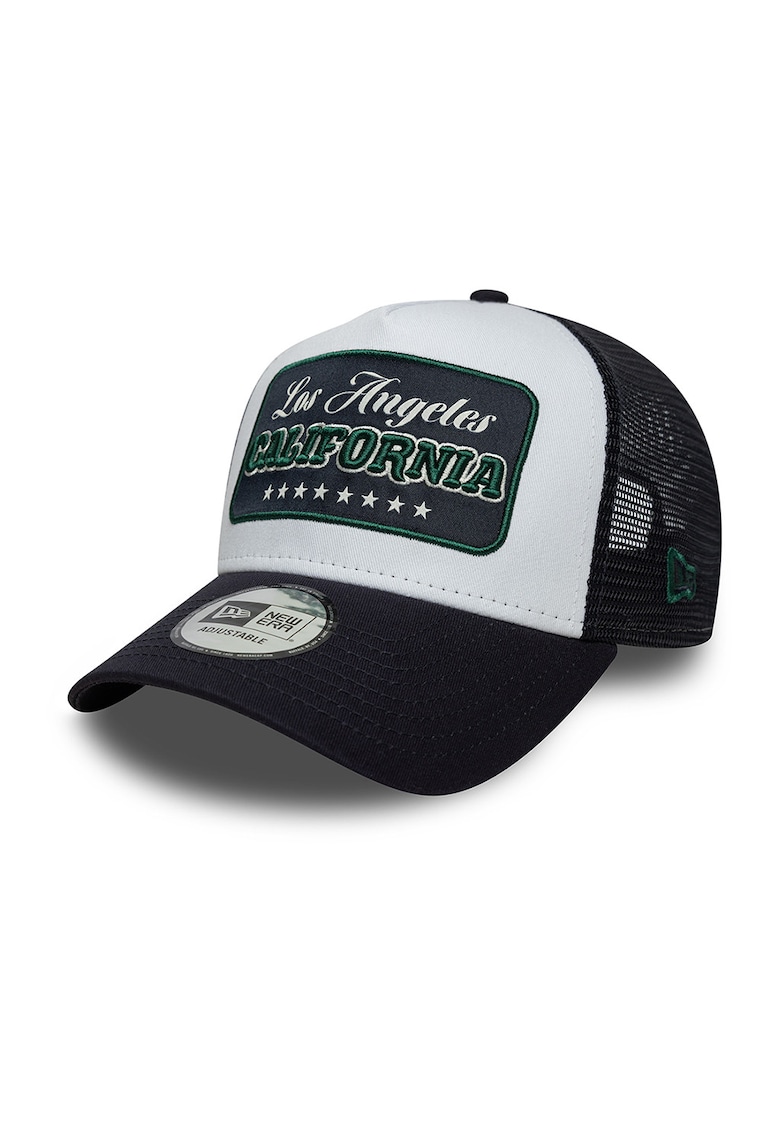 Sapca trucker cu aplicatie California 9Forty - Albastru ultramarin/Alb optic