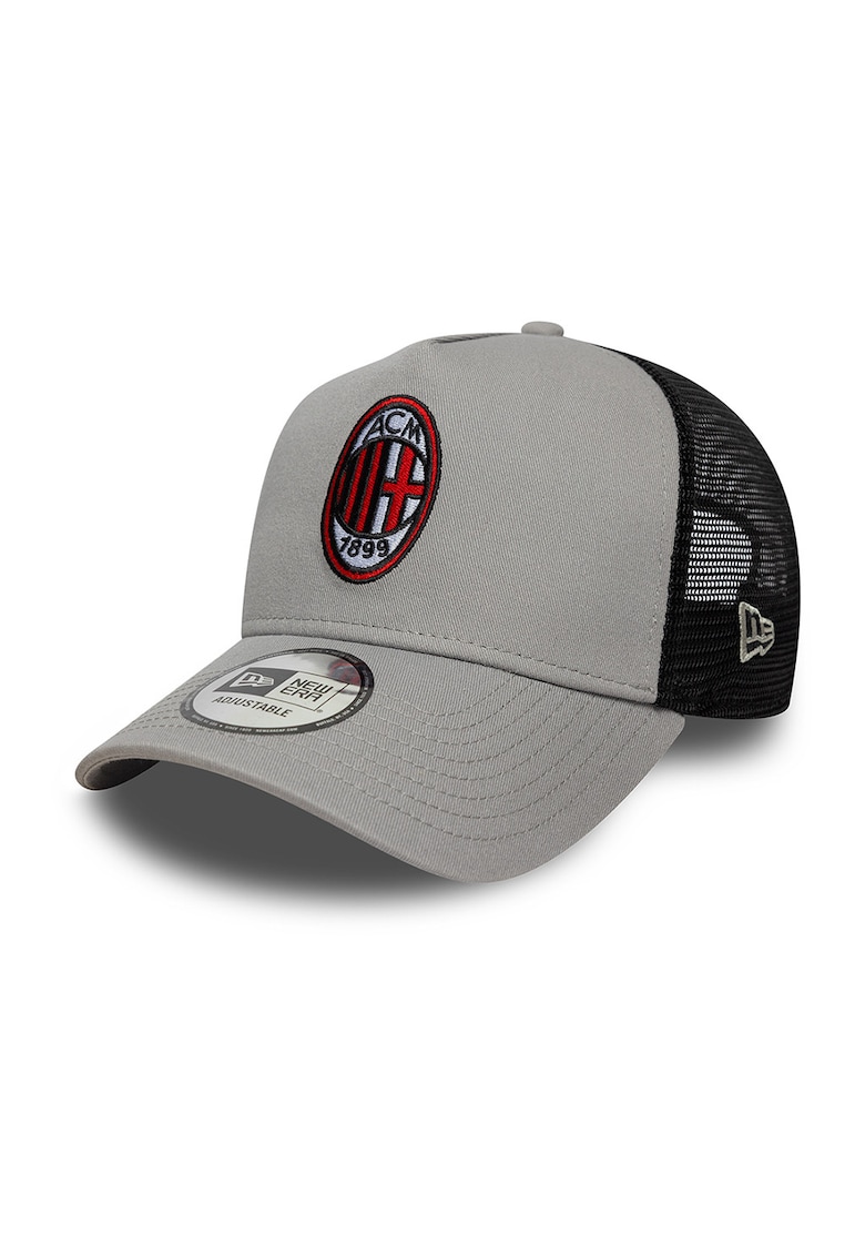 Sapca trucker cu aplicatii 9Forty AC Milan - Rosu/Negru/Gri deschis
