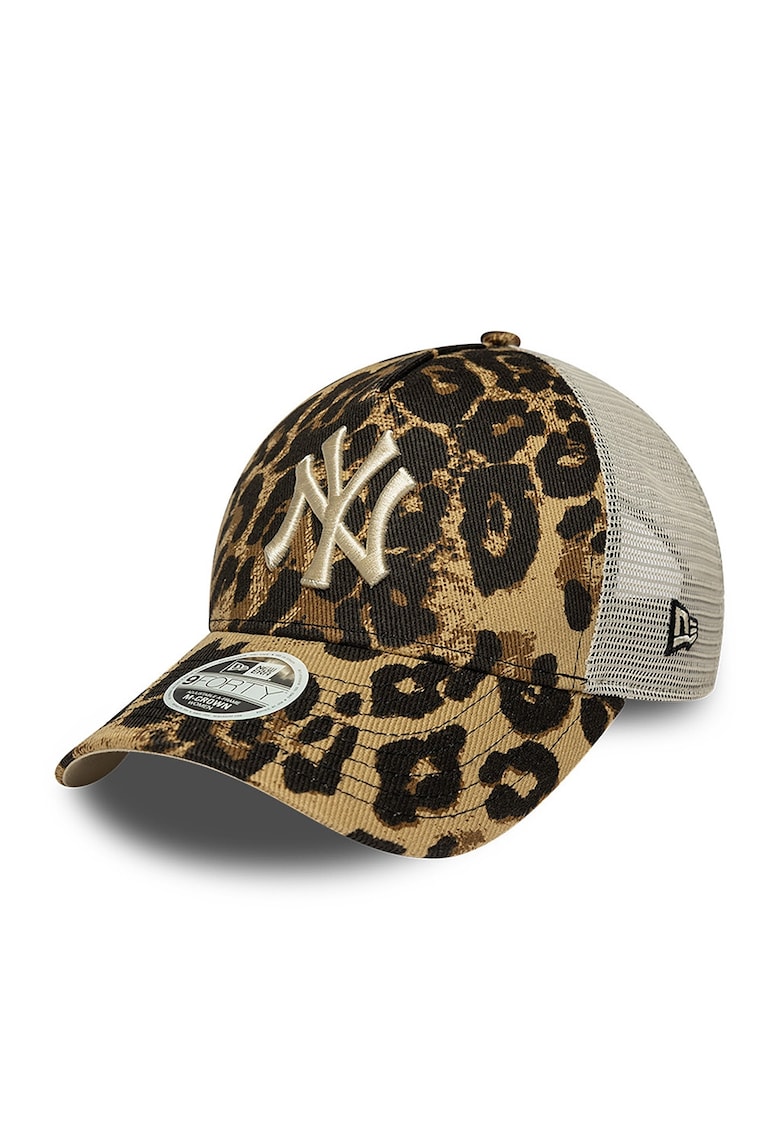 Sapca trucker cu animal print - Maro inchis/Negru