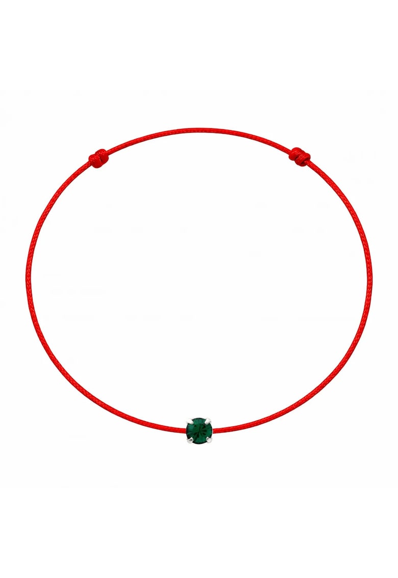 Bratara martisor decorata cu cristal Preciosa - Verde inchis