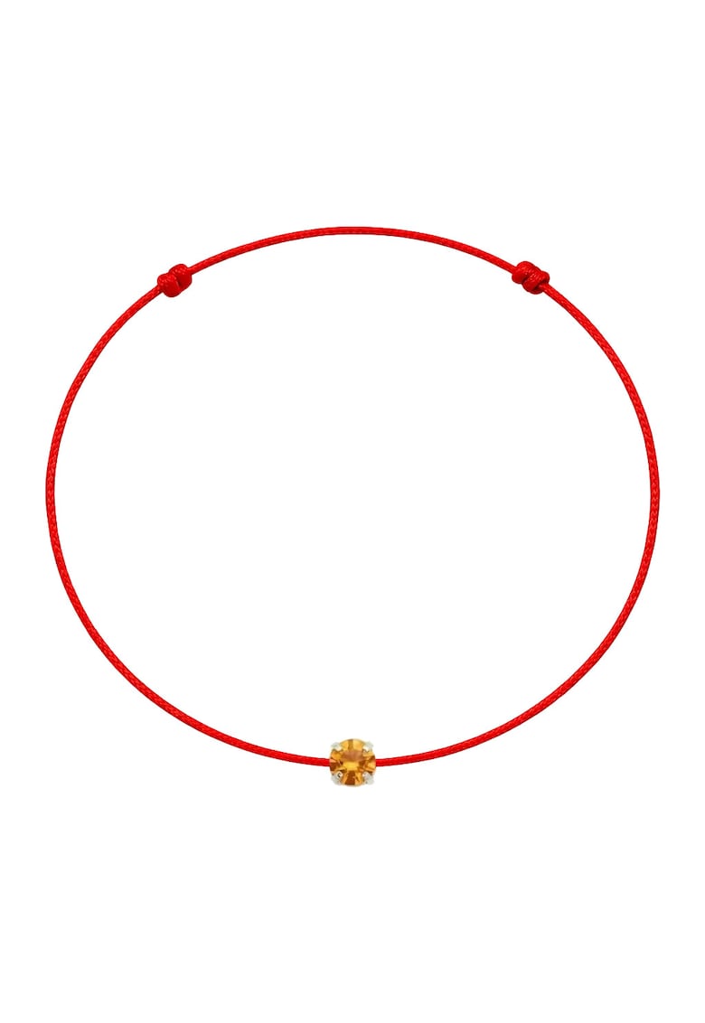 Bratara martisor decorata cu cristal Preciosa - Galben