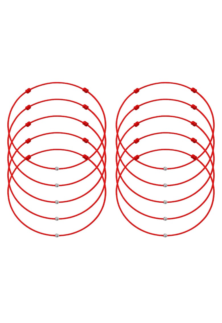 Set de bratari martisor cu detaliu din argint 925 - 10 bucati