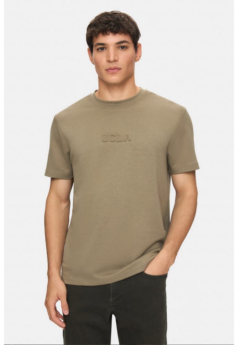 Tricou cu decolteu la baza gatului Canary - Kaki