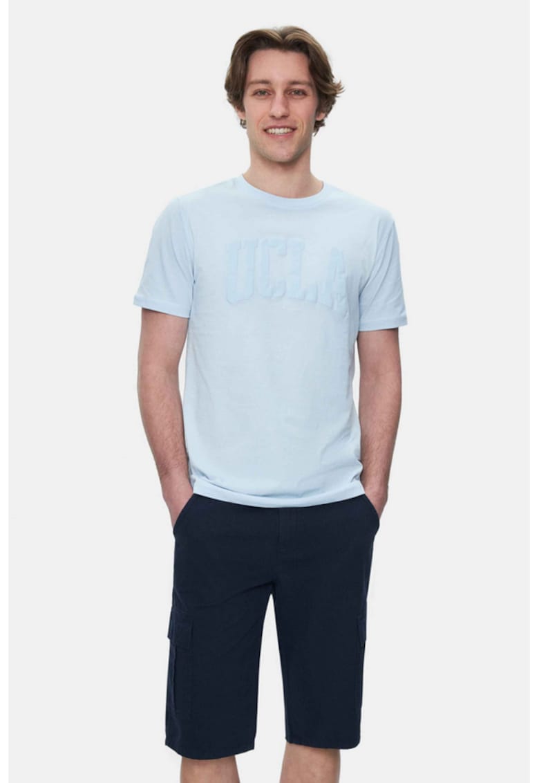 Tricou cu imprimeu logo supradimensionat Culver - Albastru