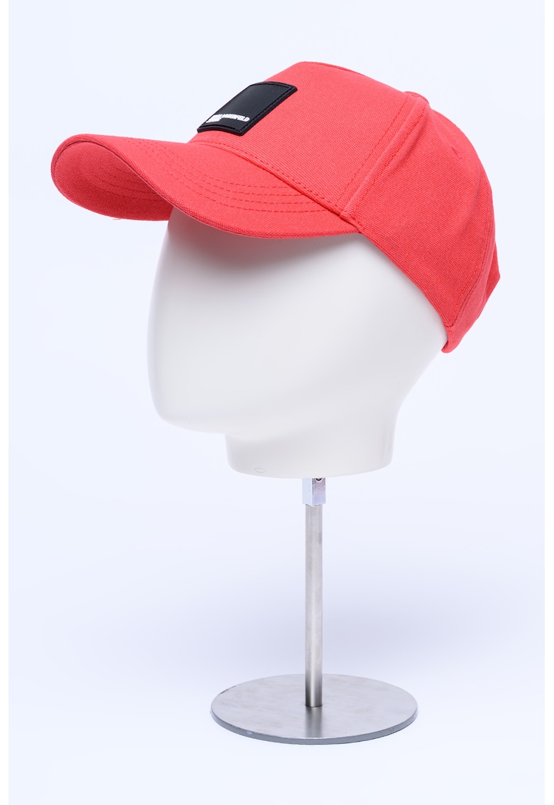 Sapca baseball din bumbac cu aplicatie logo - Rosu