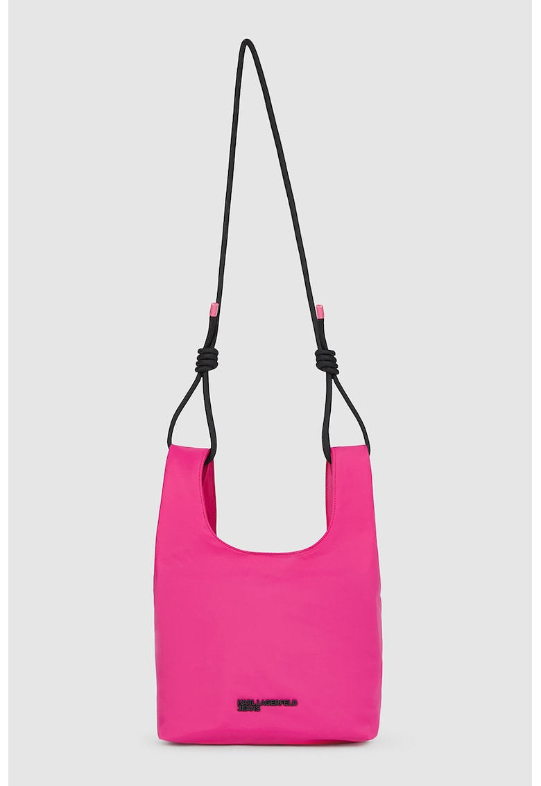 Geanta tote cu logo metalic - Fucsia