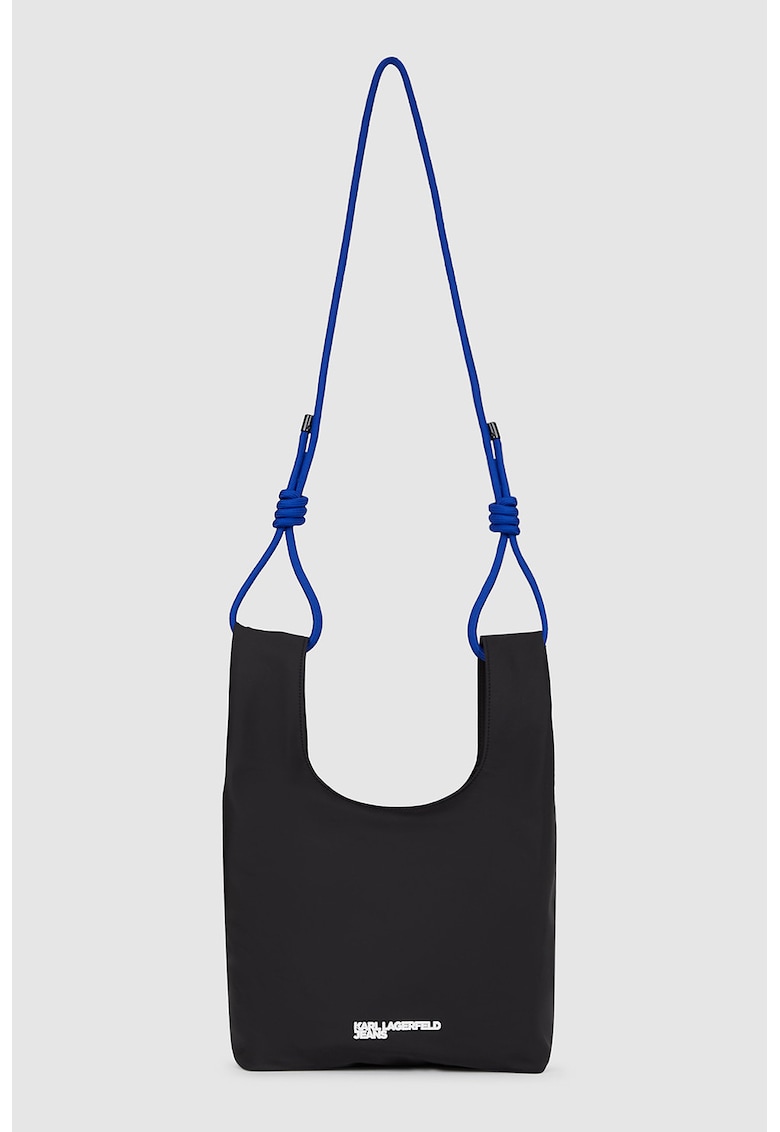 Geanta tote cu logo metalic - Negru