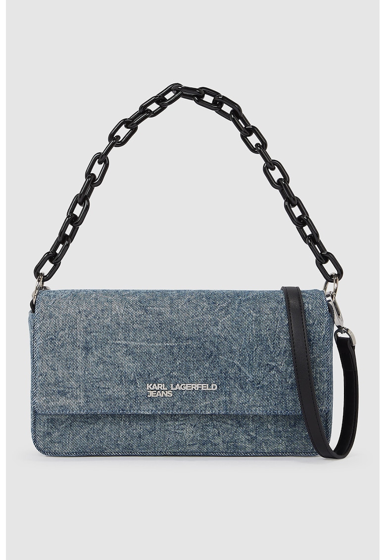 Geanta crossbody de denim - Albastru deschis