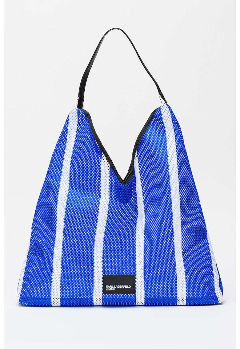 Geanta shopper din tricot - Albastru royal