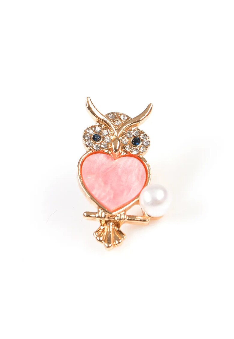 Brosa martisor bufnita roz