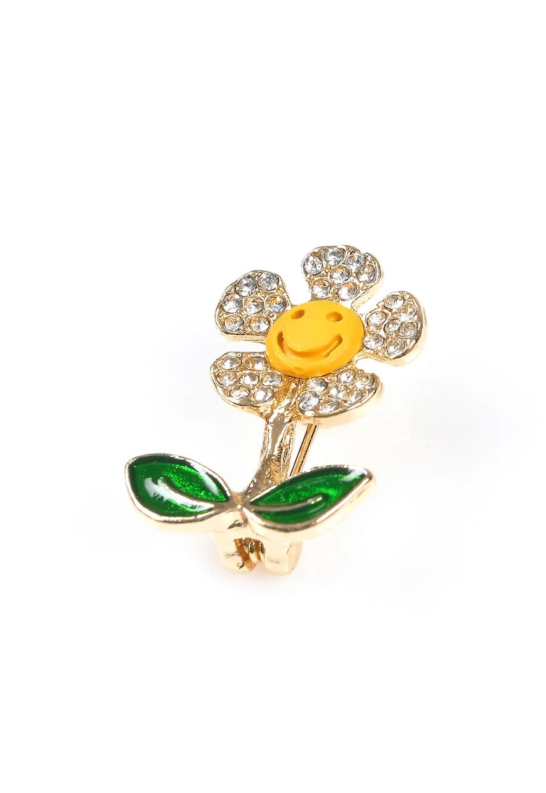 Brosa martisor floare cu fata zambitoare