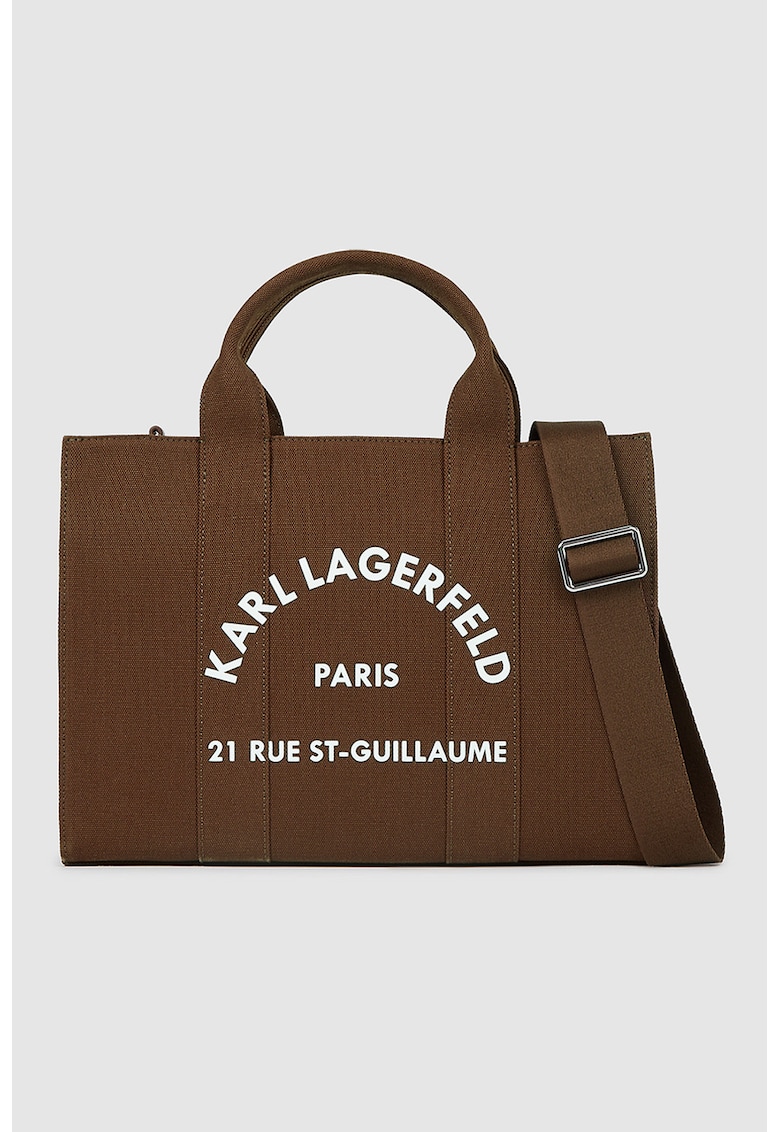 Geanta tote de panaza Rue St-Guillaume - Maro pamantiu