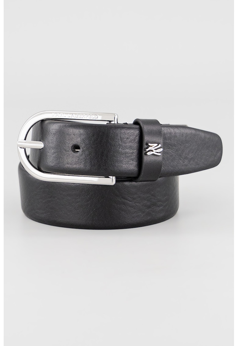Curea de piele - Negru stins