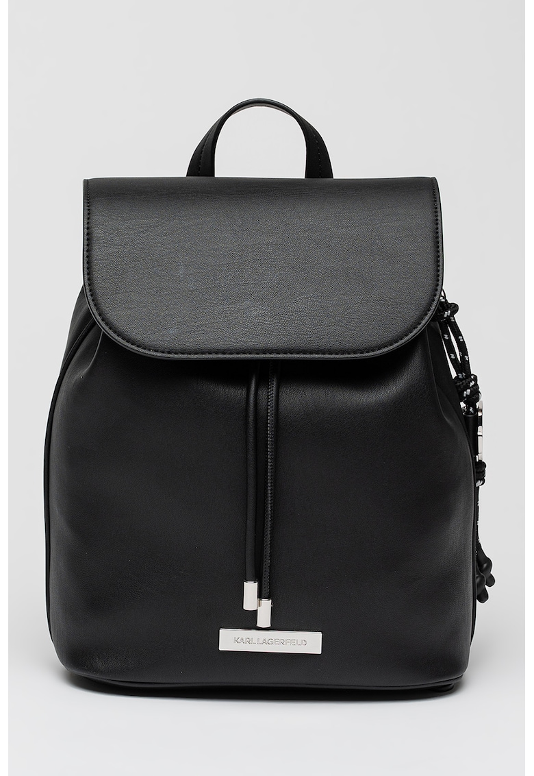 Rucsac cu clapa si bareta ajustabila - Negru
