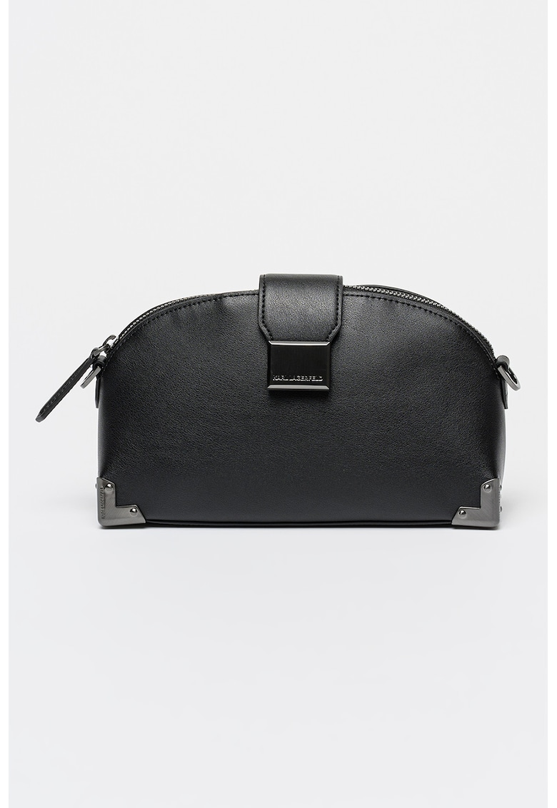 Geanta crossbody din piele Trunk - Negru