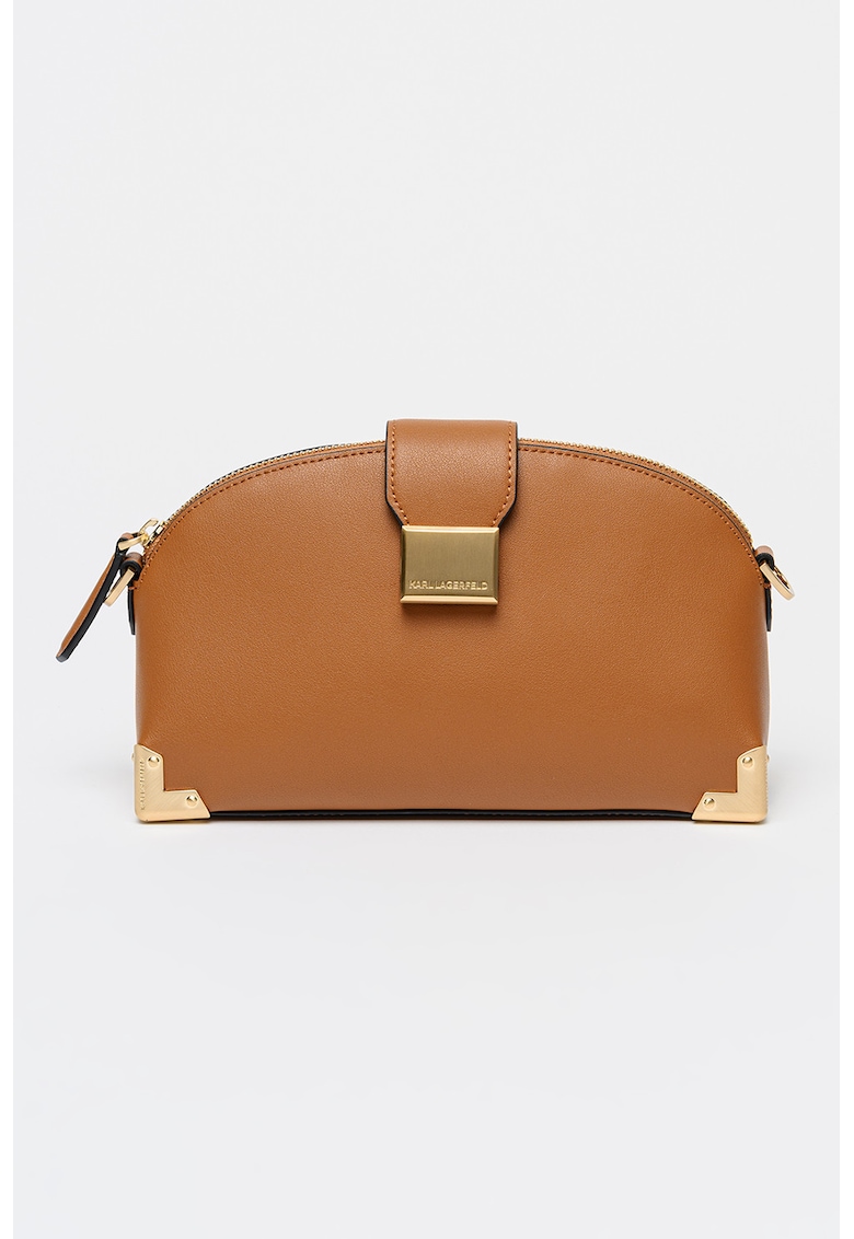 Geanta crossbody din piele Trunk - Caramel