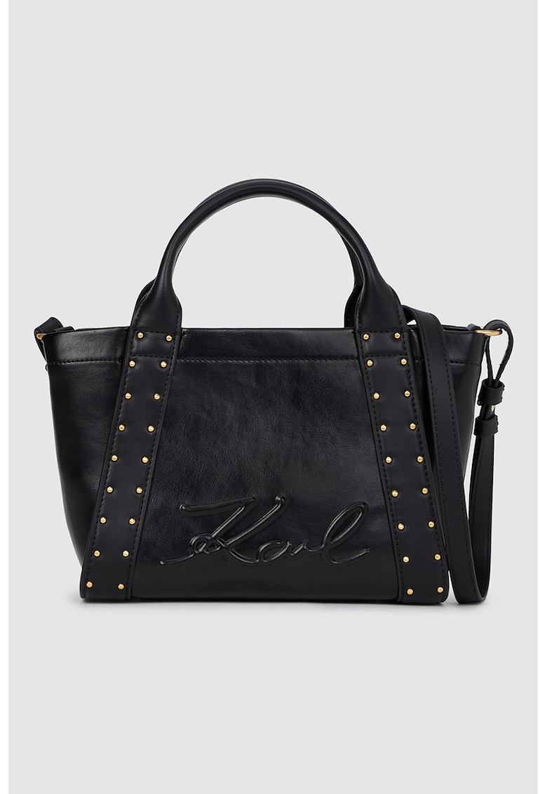 Geanta crossbody de piele ecologica - Negru