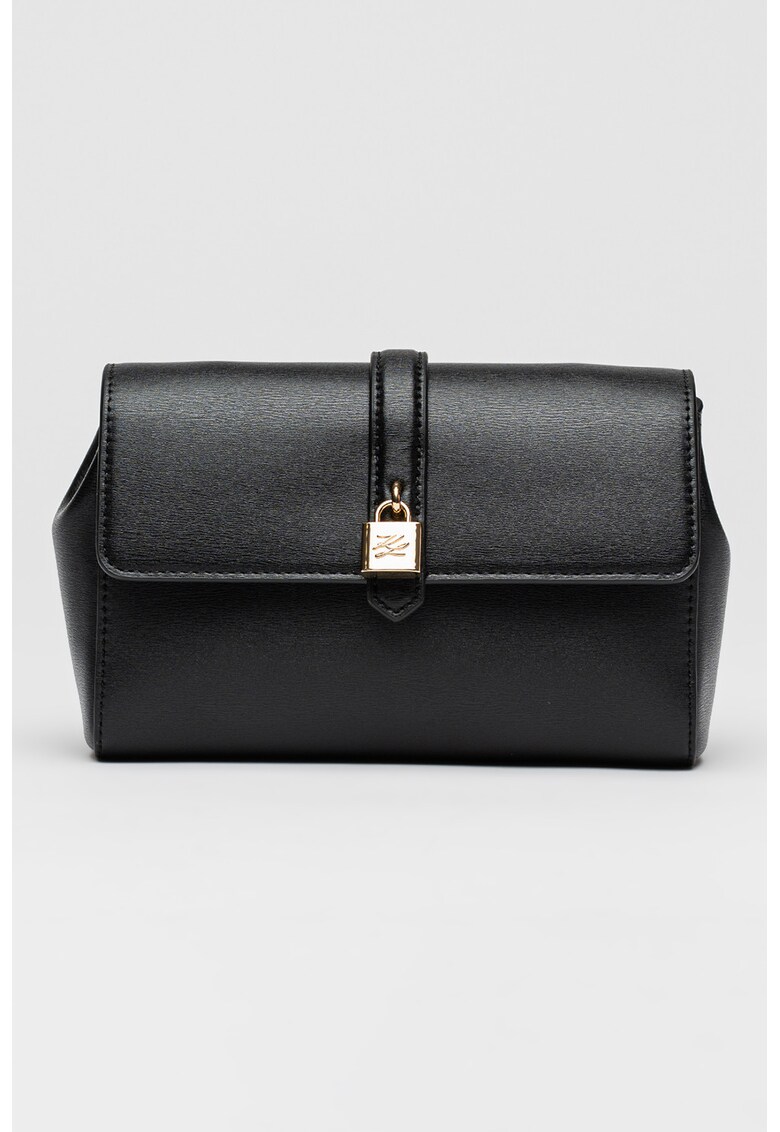Geanta crossbody din piele Autograph - Negru