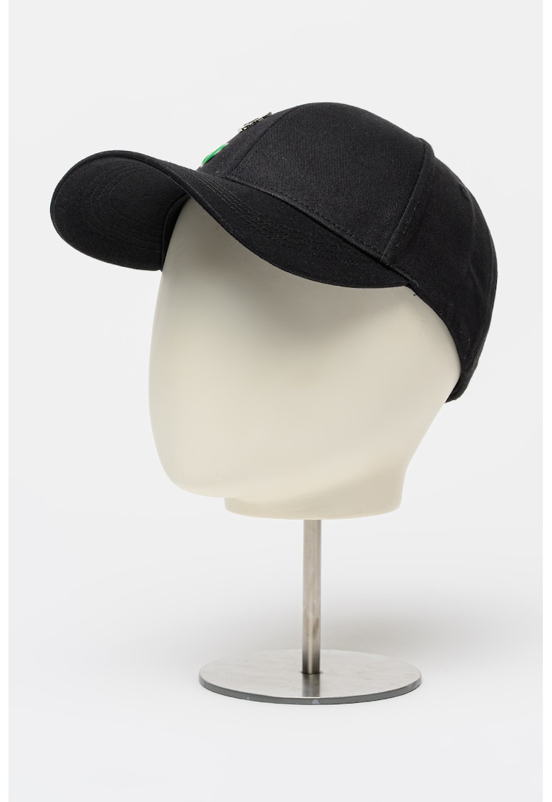 Sapca baseball cu aplicatii cu model monograma Ikon - Negru/Argintiu