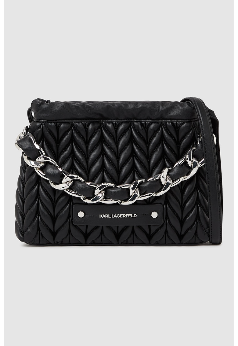 Geanta crossbody de piele ecologica - Negru