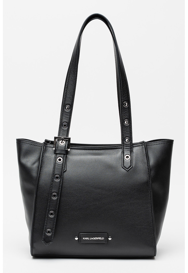 Geanta tote de piele - Negru