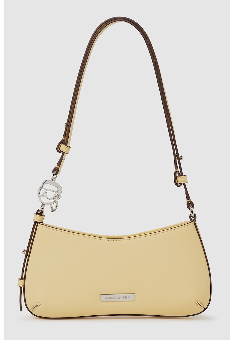 Geanta crossbody uni cu fermoar - Galben pal