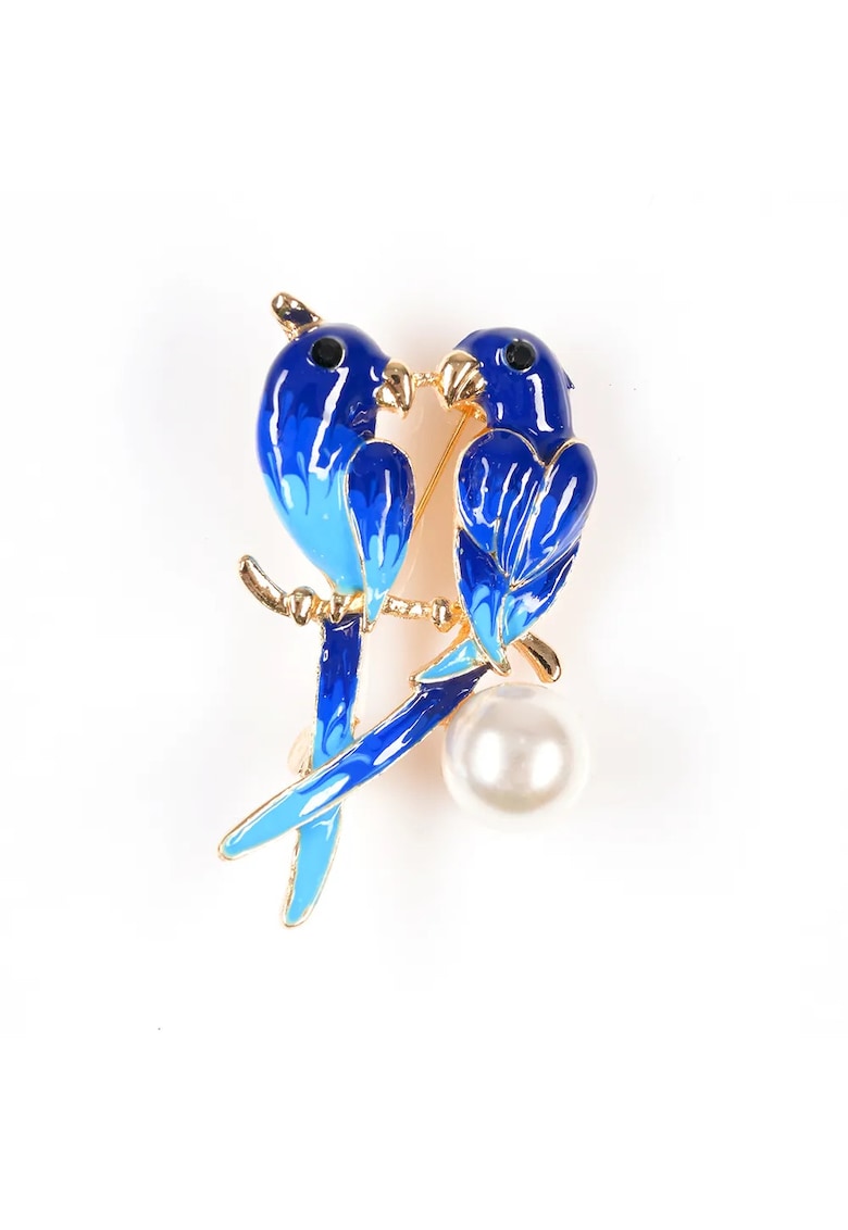 Brosa martisor pasari albastre