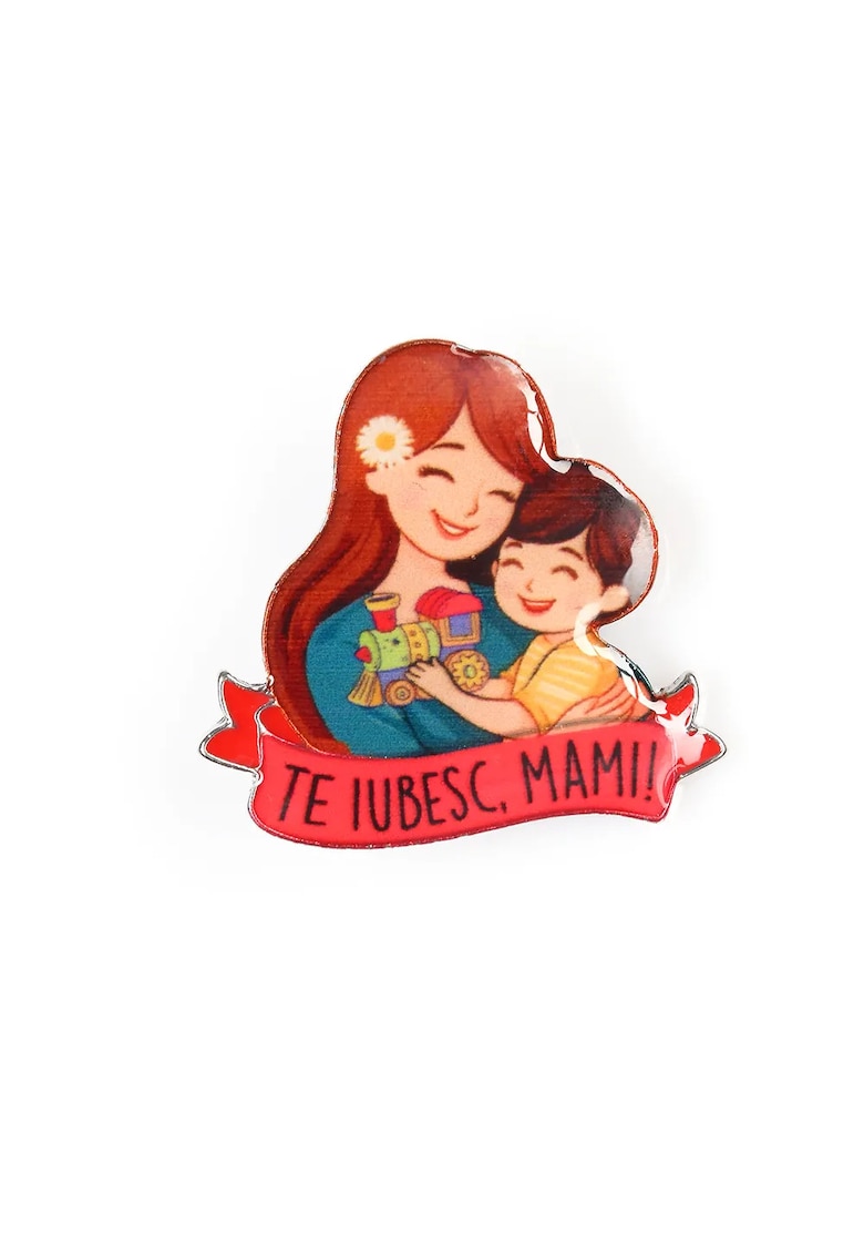 Brosa martisor Te iubesc - mami