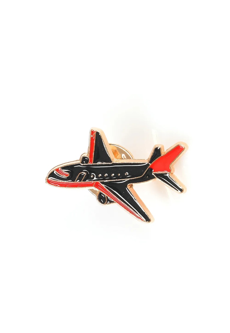Brosa martisor avion negru
