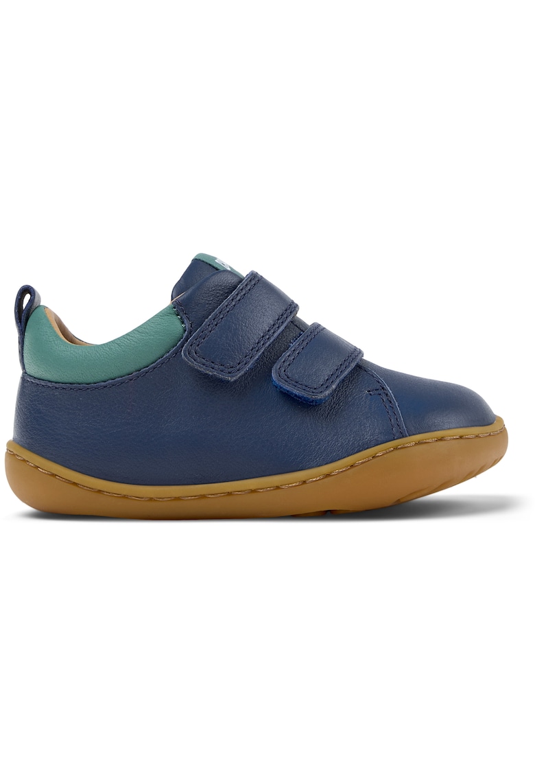 Pantofi din piele cu inchidere velcro Peu Cami - Verde/Albastru petrol