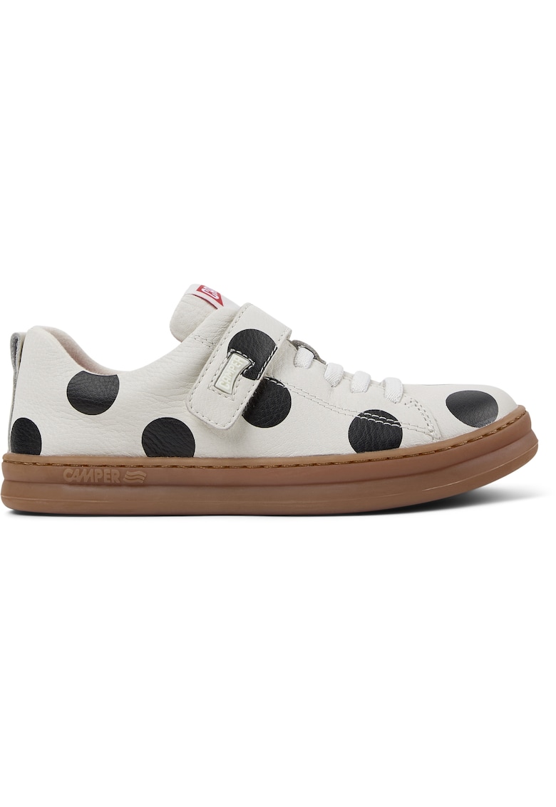 Pantofi sport Runner Four de piele cu sireturi elastice - Alb